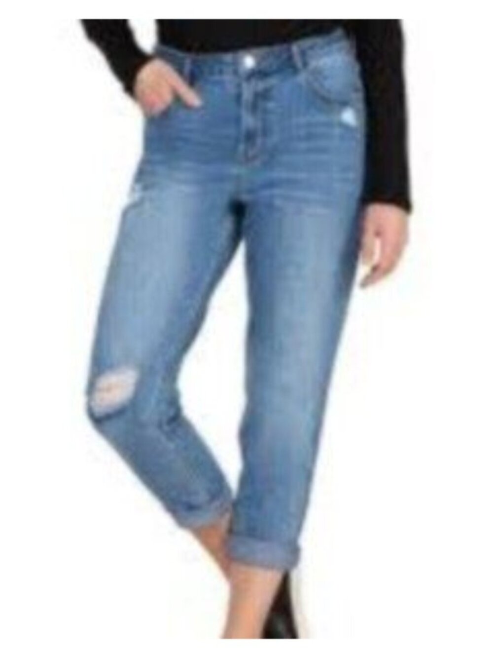 NWT Dex Distressed High Rise Cropped Jeans Size 29
